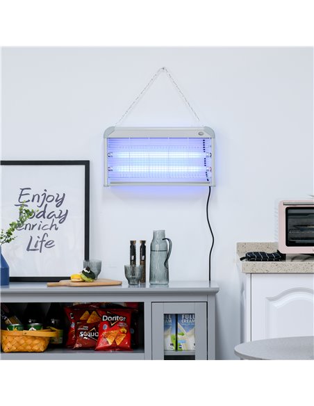 Outsunny Electric Insect Killer, 30W Free Standing Wall Hanging Fly Zapper, Mosquito Trap w/ 60m2 Coverage for Indoor Outdoor Us - pic 97779 | FastDaddyshop