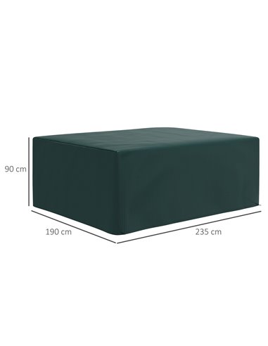 Outsunny  Large Patio Set Cover Outdoor Garden Furniture Protection Cover Protector Waterproof Anti-UV Green 235 x 190 x 90 cm 8