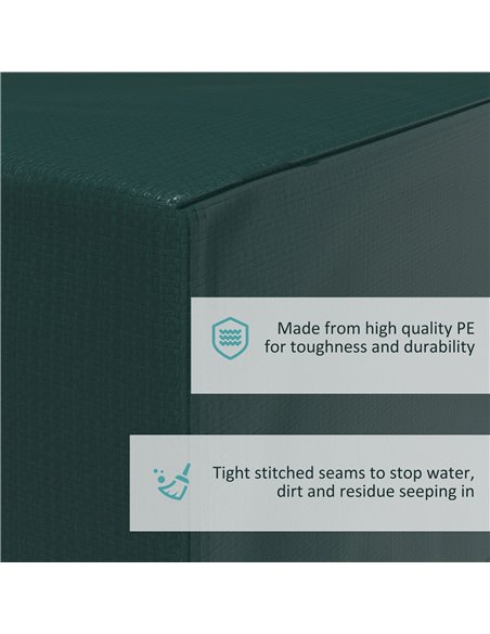 Outsunny  Large Patio Set Cover Outdoor Garden Furniture Protection Cover Protector Waterproof Anti-UV Green 235 x 190 x 90 cm 8 - pic 97800 | FastDaddyshop