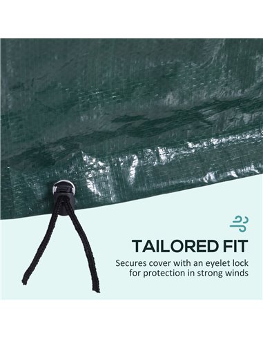 Outsunny  Large Patio Set Cover Outdoor Garden Furniture Protection Cover Protector Waterproof Anti-UV Green 235 x 190 x 90 cm 8