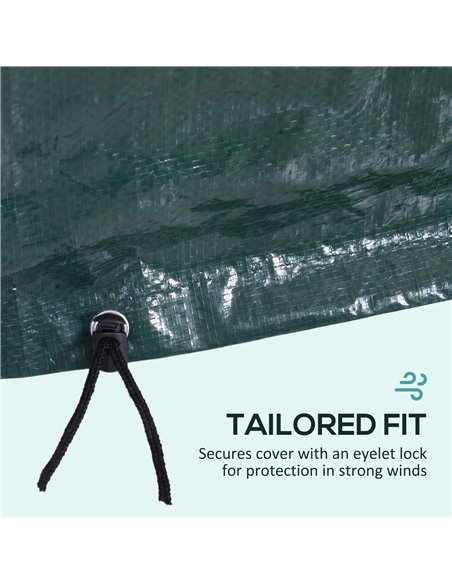 Outsunny  Large Patio Set Cover Outdoor Garden Furniture Protection Cover Protector Waterproof Anti-UV Green 235 x 190 x 90 cm 8 - pic 97801 | FastDaddyshop