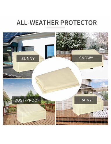 Outsunny Outdoor Furniture Cover 2 Seater Loveseat Protection Tough PVC Lining Wind Rain Dust UV Waterproof, 140x84x94cm 84B-055