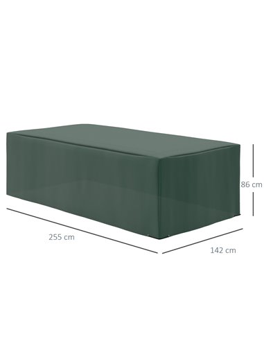 Outsunny Outdoor Furniture Protector: Waterproof Anti-UV Oxford Cover for Patio Sets, Green, Ample Size 84B-586