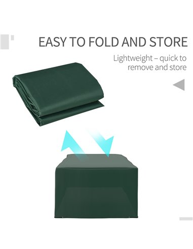 Outsunny Outdoor Furniture Protector: Waterproof Anti-UV Oxford Cover for Patio Sets, Green, Ample Size 84B-586
