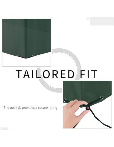 Outsunny Outdoor Furniture Protector: Waterproof Anti-UV Oxford Cover for Patio Sets, Green, Ample Size 84B-586
