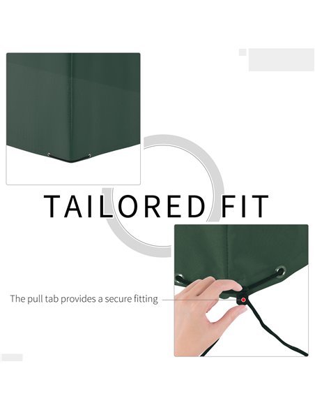 Outsunny Outdoor Furniture Protector: Waterproof Anti-UV Oxford Cover for Patio Sets, Green, Ample Size 84B-586 - pic 97935 | FastDaddyshop