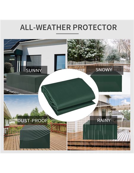 Outsunny Outdoor Furniture Protector: Waterproof Anti-UV Oxford Cover for Patio Sets, Green, Ample Size 84B-586 - pic 97936 | FastDaddyshop