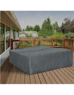 Outsunny Garden Furniture Cover, Oxford Patio Dining Set Protector, Waterproof, Anti-UV, 275L x 205W x 90H cm, Grey 84B-579CG 2