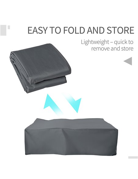Outsunny Garden Furniture Cover, Oxford Patio Dining Set Protector, Waterproof, Anti-UV, 275L x 205W x 90H cm, Grey 84B-579CG - pic 97943 | FastDaddyshop
