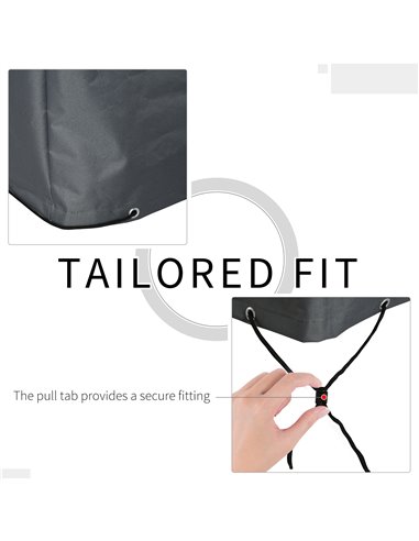 Outsunny Garden Furniture Cover, Oxford Patio Dining Set Protector, Waterproof, Anti-UV, 275L x 205W x 90H cm, Grey 84B-579CG