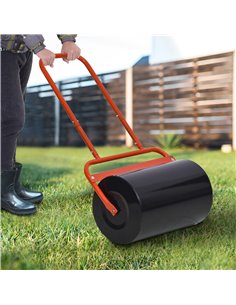 Outsunny Combination Push/Tow Lawn Roller Filled with 38L Sand (62kg) or Water, Perfect for the Garden, Backyard Φ32 x 50cm Roll 2