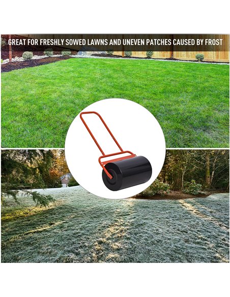 Outsunny Combination Push/Tow Lawn Roller Filled with 38L Sand (62kg) or Water, Perfect for the Garden, Backyard Φ32 x 50cm Roll - pic 98016 | FastDaddyshop