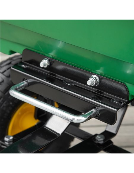 Outsunny 75 Litre Large Garden Cart Heavy Duty 4 Wheel Trolley Dump Wheelbarrow Tipping Truck Trailer - Green 845-636 - pic 98037 | FastDaddyshop