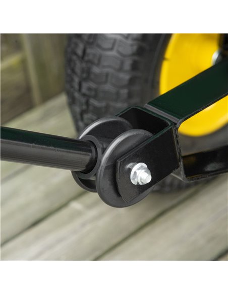 Outsunny 125 Litre Large Garden Cart Heavy Duty 4 Wheel Trolley Dump Wheelbarrow Tipping Truck Trailer - Green 845-636V01 - pic 98046 | FastDaddyshop