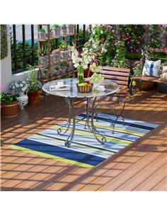 Outsunny Reversible Waterproof Outdoor Rug, Plastic Straw Mat for Deck, Beach, Camping, 121 x 182 cm 844-640V00MX 2