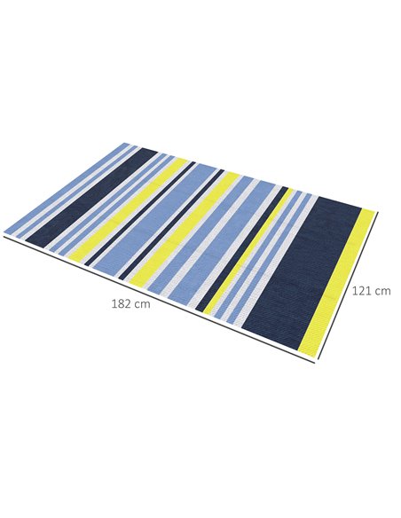 Outsunny Reversible Waterproof Outdoor Rug, Plastic Straw Mat for Deck, Beach, Camping, 121 x 182 cm 844-640V00MX - pic 98131 | FastDaddyshop