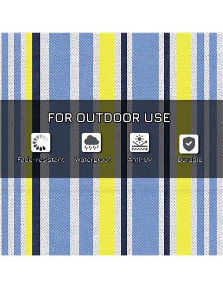 Outsunny Reversible Waterproof Outdoor Rug, Plastic Straw Mat for Deck, Beach, Camping, 121 x 182 cm 844-640V00MX - pic 98134 | FastDaddyshop