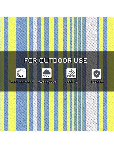 Outsunny Reversible Outdoor Rug, Lightweight Waterproof Plastic Straw Mat for Backyard, Deck, RV, Picnic, Beach, Camping, 121 x  - pic 98142 | FastDaddyshop