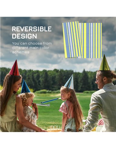 Outsunny Reversible Outdoor Rug, Lightweight Waterproof Plastic Straw Mat for Backyard, Deck, RV, Picnic, Beach, Camping, 121 x 
