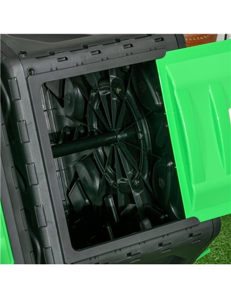 Outsunny Dual Chamber Garden Compost Bin, 130L Rotating Composter, Compost Maker with Ventilation Openings and Steel Legs 845-91 - pic 98172 | FastDaddyshop