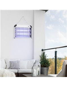 Outsunny Wall Hanging 20W Electric Insect Killer, Fly & Mosquito Zapper, Bug Zapper, Silver 849-010V70SR 2