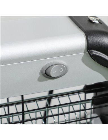 Outsunny Wall Hanging 20W Electric Insect Killer, Fly & Mosquito Zapper, Bug Zapper, Silver 849-010V70SR