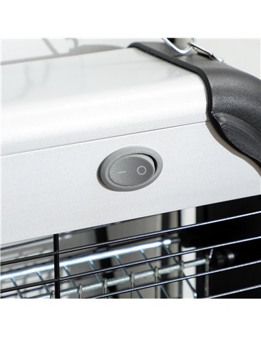 Outsunny Electric Insect Killer, 30W, Free Standing or Wall Hanging, Fly Mosquito Zapper, 60m2 Coverage, Silver 849-012V70SR