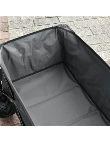 Outsunny Festival Trolley Garden Cart Folding Metal Frame, 93L x 49W x 30Hcm, 70Kg, for Outdoor Trips, Garden, Festival, Dark Gr