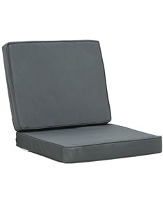 Outsunny Set of 2 Garden Seat and Back Cushion Set, Replacement Cushions for Outdoor Furniture w/ Seat Cushion & Back Cushion, D