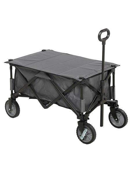 Outsunny Garden Trolley, Cargo Traile on Wheels, Folding Collapsible Camping Trolley, Outdoor Utility Wagon, Dark Grey 845-853V0 - pic 98264 | FastDaddyshop