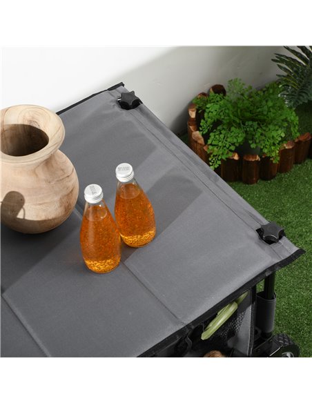 Outsunny Garden Trolley, Cargo Traile on Wheels, Folding Collapsible Camping Trolley, Outdoor Utility Wagon, Dark Grey 845-853V0 - pic 98271 | FastDaddyshop