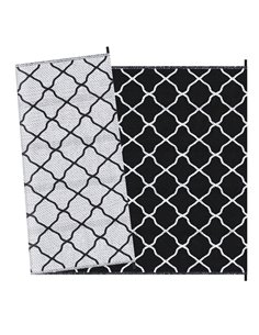 Outsunny Reversible Plastic Straw Outdoor Rug w/ Carry Bag & Ground Stakes, Ideal for Garden, RV, Picnic, Beach, Camping, 182x27