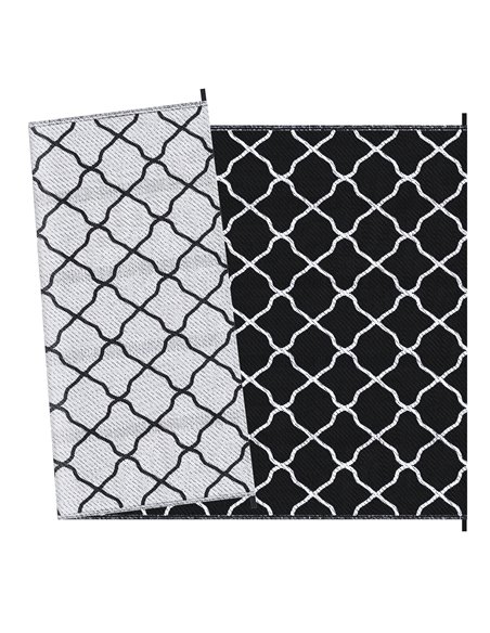 Outsunny Reversible Plastic Straw Outdoor Rug w/ Carry Bag & Ground Stakes, Ideal for Garden, RV, Picnic, Beach, Camping, 182x27 - pic 98291 | FastDaddyshop