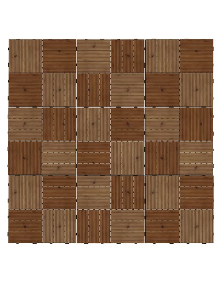 Outsunny 9 Pcs Garden Decking Tiles Wooden Outdoor Flooring Tiles for Patio, Balcony, Terrace, Hot Tub, Brown 844-740V00BN - pic 98336 | FastDaddyshop