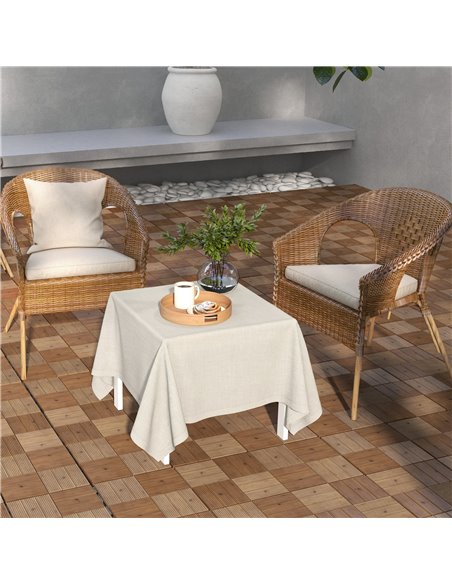 Outsunny 9 Pcs Garden Decking Tiles Wooden Outdoor Flooring Tiles for Patio, Balcony, Terrace, Hot Tub, Brown 844-740V00BN - pic 98343 | FastDaddyshop