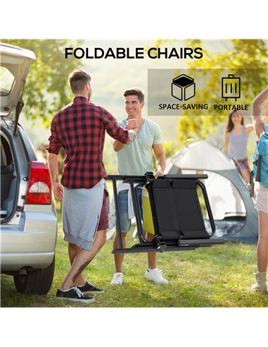 Outsunny Five-Piece Metal Frame Garden Dining Set 84G-253V00BK