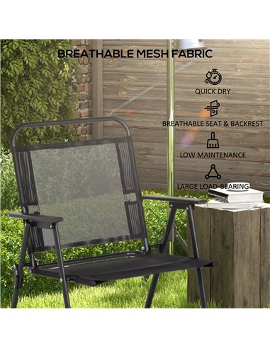 Outsunny Five-Piece Metal Frame Garden Dining Set 84G-253V00BK
