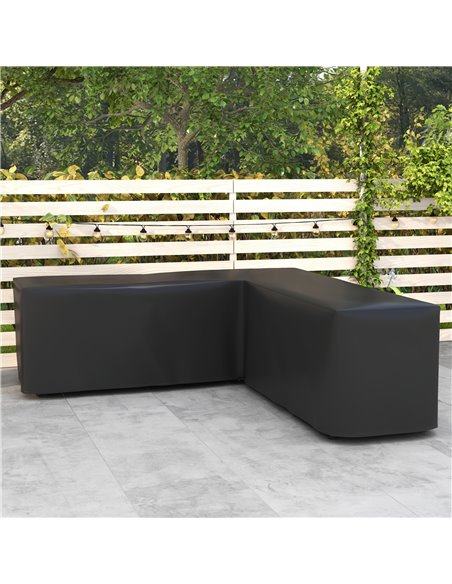Outsunny 250 x 250cm L-Shaped Protective Furniture Cover 84G-466V00BK - pic 98427 | FastDaddyshop