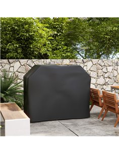 Outsunny Protective Grill Cover, 147 x 61cm, Durable Plastic Coated, Weather-Resistant, Black 84G-465V01BK 2