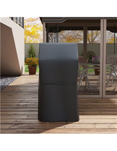 Outsunny Protective Grill Cover, 147 x 61cm, Durable Plastic Coated, Weather-Resistant, Black 84G-465V01BK