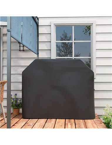 Outsunny Protective Grill Cover, 147 x 61cm, Durable Plastic Coated, Weather-Resistant, Black 84G-465V01BK
