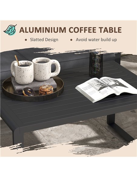 Outsunny Four-Piece Aluminium Garden Dining Set, with Cushions 84G-425V00CG - pic 98447 | FastDaddyshop