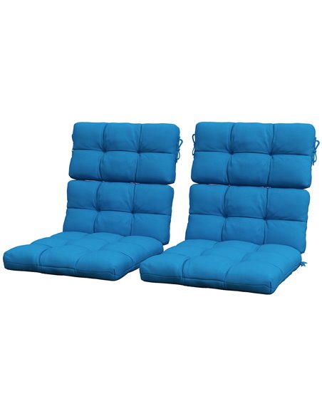 Outsunny Garden Seating Comfort: Plush Turquoise Cushions with Backrest Ties for Patio Bliss 84G-199V70TU - pic 98453 | FastDaddyshop