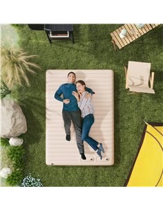 Outsunny Double Size Air Bed, with Built-in Foot Pump and Carry Bag, White A20-413V00WT 2