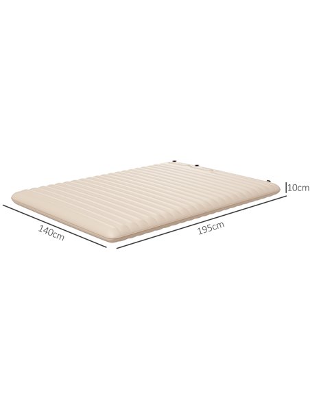 Outsunny Double Size Air Bed, with Built-in Foot Pump and Carry Bag, White A20-413V00WT - pic 98536 | FastDaddyshop
