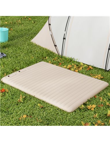 Outsunny Double Size Air Bed, with Built-in Foot Pump and Carry Bag, White A20-413V00WT