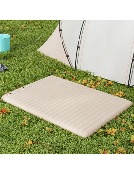 Outsunny Double Size Air Bed, with Built-in Foot Pump and Carry Bag, White A20-413V00WT - pic 98540 | FastDaddyshop