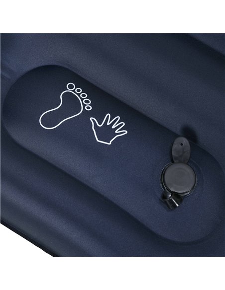 Outsunny Double Size Air Bed, with Built-in Foot Pump and Carry Bag, Blue A20-413V00BU - pic 98550 | FastDaddyshop