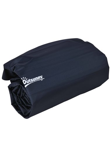 Outsunny Double Size Air Bed, with Built-in Foot Pump and Carry Bag, Blue A20-413V00BU