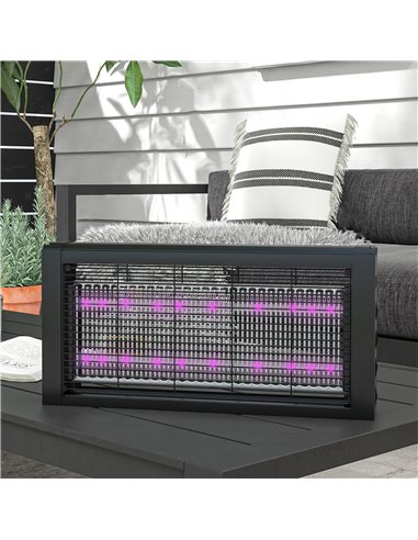 HOMCOM LED Bug Zapper, 8watt, Indoor Use, Efficient Electric Insect Killer, with Hanging Chain 849-023V70BK